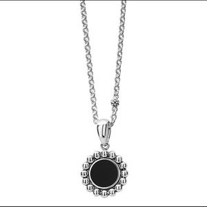 Lagos necklace. Onyx and sterling silver